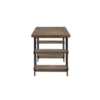 Wells Desk Gris : Madison Park Style Industriel Oakham avec Étagères Latérales et Grand Plan de Travail