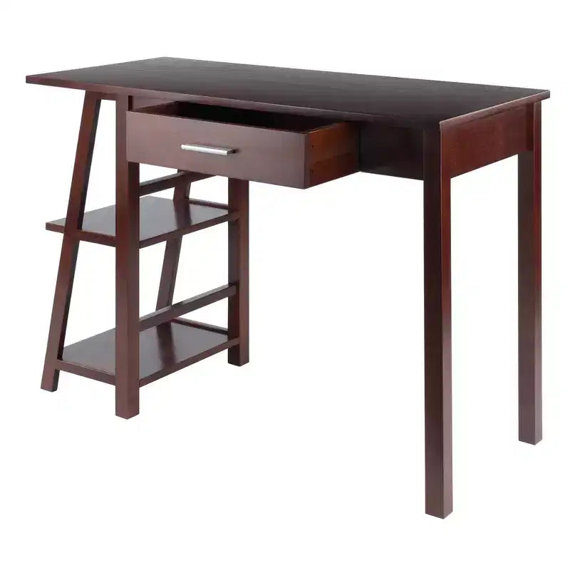 Bureau Aldric Noyer - Winsome : Bureau à domicile, étagères latérales, table d'étude