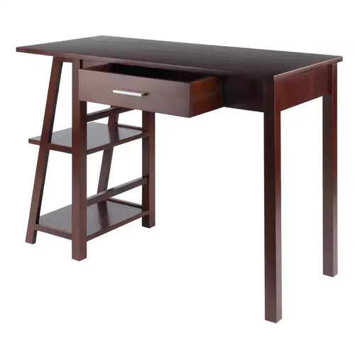 Bureau Aldric Noyer - Winsome : Bureau à domicile, étagères latérales, table d'étude