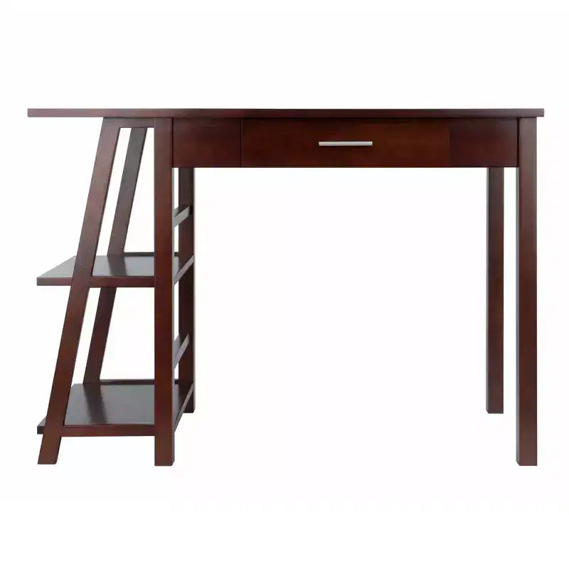 Bureau Aldric Noyer - Winsome : Bureau à domicile, étagères latérales, table d'étude