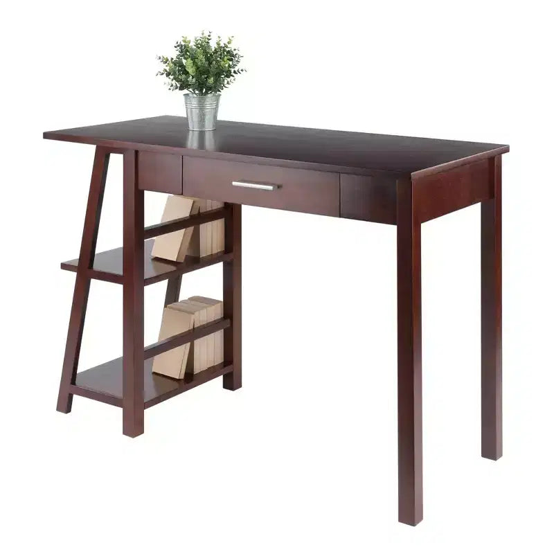 Bureau Aldric Noyer - Winsome : Bureau à domicile, étagères latérales, table d'étude