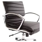 Chaise de bureau mi-hauteur en similicuir avec inclinaison verrouillable et soutien lombaire - OSP Home Furnishings