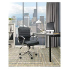 Chaise de bureau mi-hauteur en similicuir avec inclinaison verrouillable et soutien lombaire - OSP Home Furnishings