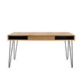 Proman Products Marcus Desk Natural - Proman Products: Steel Frame, Veneer Surface, All Purpose Drawer