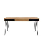 Proman Products Marcus Desk Natural - Proman Products: Steel Frame, Veneer Surface, All Purpose Drawer