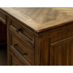 Bureau d'ordinateur traditionnel en bois Porter marron - Martin Furniture