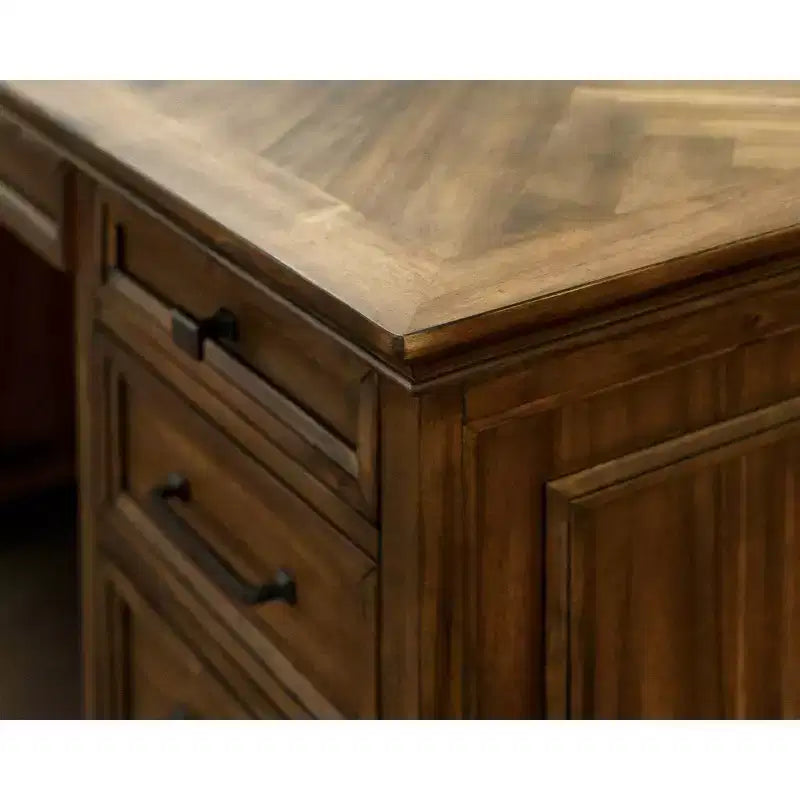 Bureau d'ordinateur traditionnel en bois Porter marron - Martin Furniture