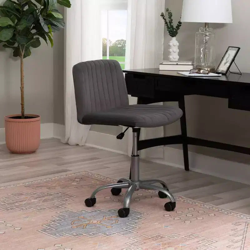 Chaise de bureau Linon Stratton grise