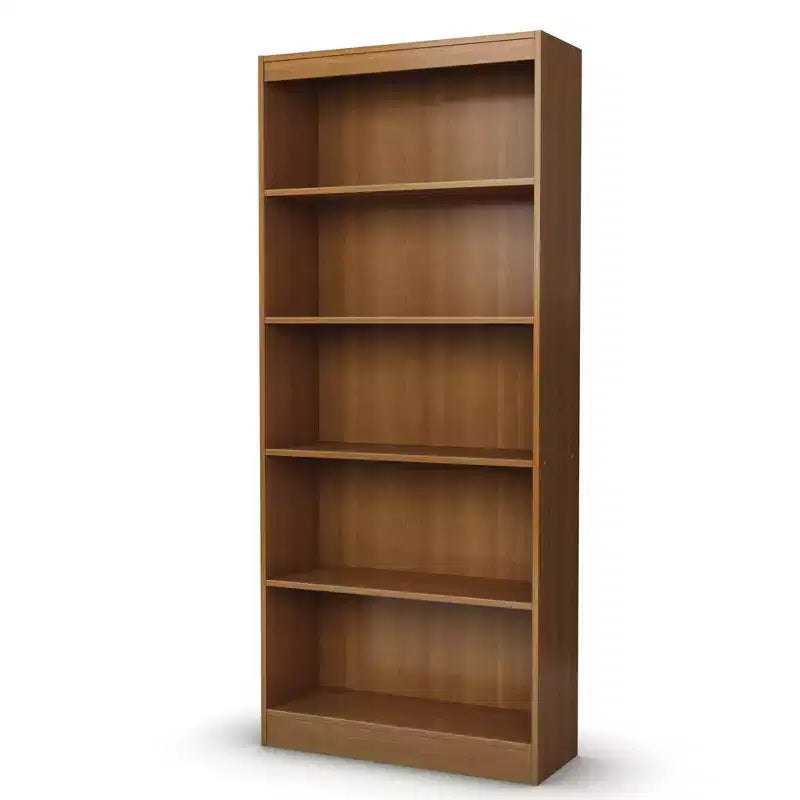 Bibliothèque décorative large à 5 étagères Axess de South Shore de 174,6 cm, couleur Morgan Cherry