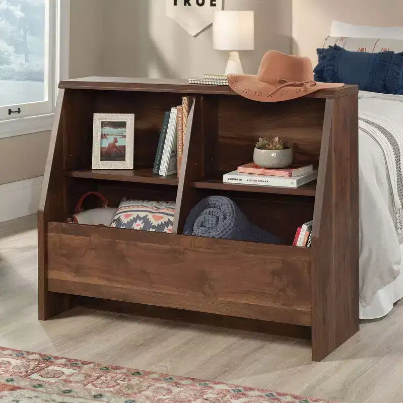 Sauder 32,2" Meuble de Rangement pour Pied de Lit Willow Place Grand Noyer