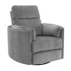 40" Sagen Active Sitting Chair Charcoal Chenille - Acme Furniture: Plush Glider Recliner, No Assembly Required