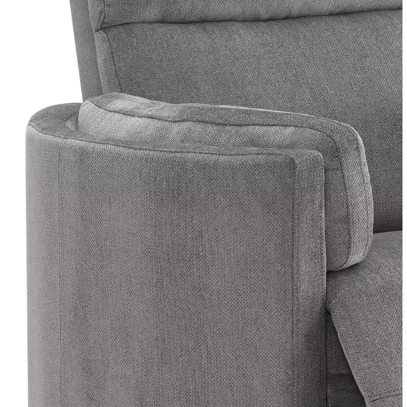 Fauteuil à assise active 40" Sagen en chenille anthracite - Acme Furniture : Fauteuil inclinable planeur moelleux, aucun assemblage requis