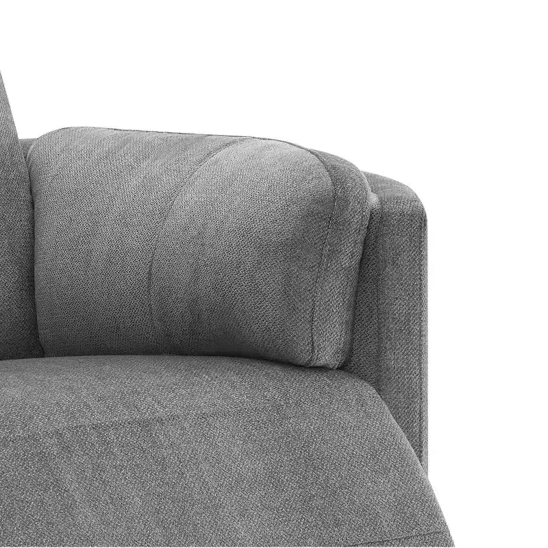 Fauteuil à assise active 40" Sagen en chenille anthracite - Acme Furniture : Fauteuil inclinable planeur moelleux, aucun assemblage requis