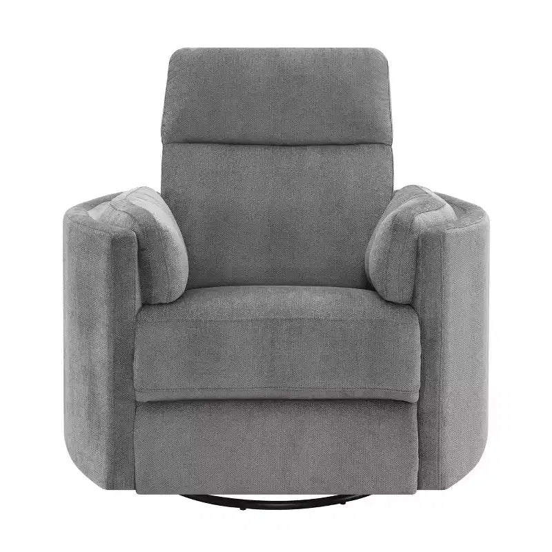 Fauteuil à assise active 40" Sagen en chenille anthracite - Acme Furniture : Fauteuil inclinable planeur moelleux, aucun assemblage requis