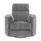 Fauteuil à assise active 40" Sagen en chenille anthracite - Acme Furniture : Fauteuil inclinable planeur moelleux, aucun assemblage requis