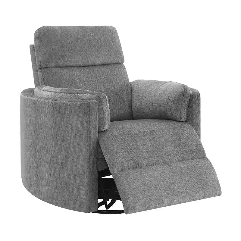 Fauteuil à assise active 40" Sagen en chenille anthracite - Acme Furniture : Fauteuil inclinable planeur moelleux, aucun assemblage requis