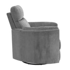 Fauteuil à assise active 40" Sagen en chenille anthracite - Acme Furniture : Fauteuil inclinable planeur moelleux, aucun assemblage requis