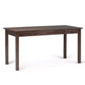 60" Garret Desk Distressed Brown - WyndenHall: Solid Acacia, USB Power Outlet, Hutch Storage