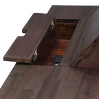 Bureau Garret 60 po marron vieilli - WyndenHall : Acacia massif, prise USB, rangement avec huche