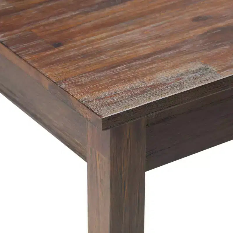 Bureau Garret 60 po marron vieilli - WyndenHall : Acacia massif, prise USB, rangement avec huche