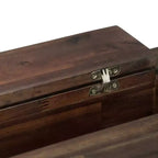Bureau Garret 60 po marron vieilli - WyndenHall : Acacia massif, prise USB, rangement avec huche