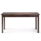 Bureau Garret 60 po marron vieilli - WyndenHall : Acacia massif, prise USB, rangement avec huche