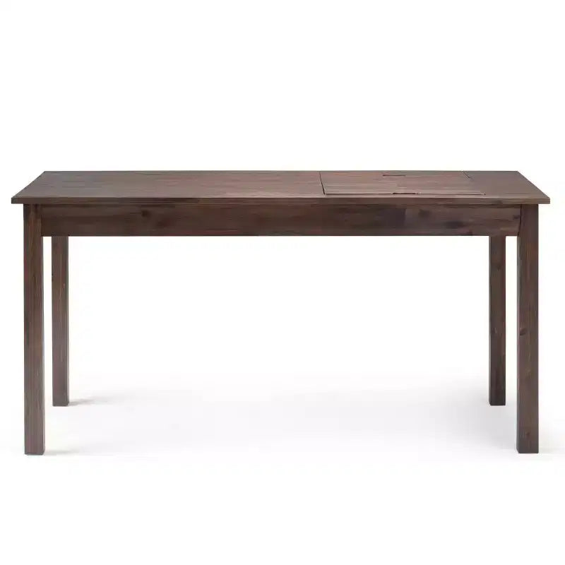 Bureau Garret 60 po marron vieilli - WyndenHall : Acacia massif, prise USB, rangement avec huche
