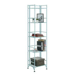 Breighton Home Étagère pliable en métal à 5 niveaux Xtra Storage de 146 cm, bleu écume de mer