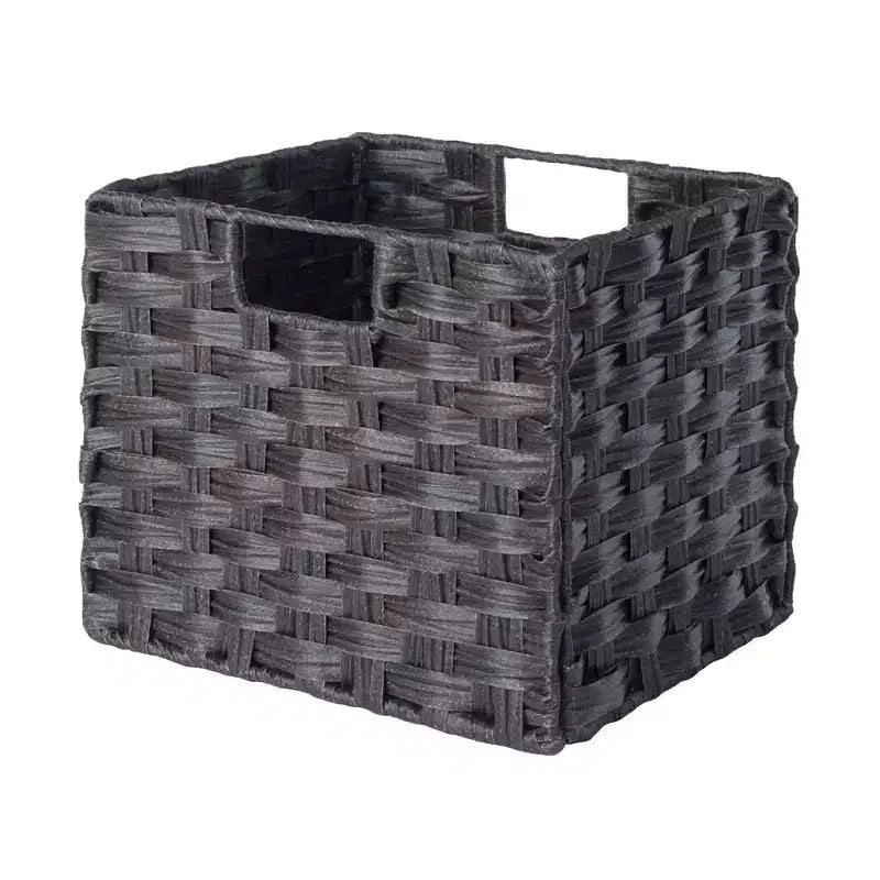 Étagère de rangement de terrasse 76 cm 4 pièces avec 3 petits paniers Espresso/Chocolat - Winsome : Présentoir de bureau à domicile