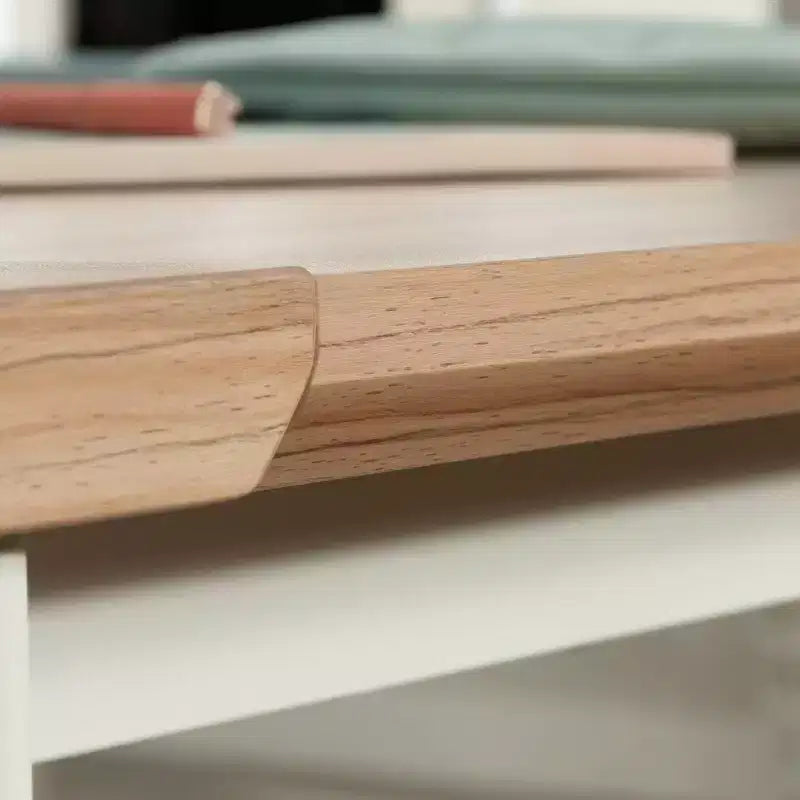Sauder Bergen Circle Raccord de pont pour bureau-table de 183 cm Acacia Kiln: Mobilier de bureau avec tiroir, style côtier