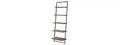 72.25" Laredo 5 Tier Ladder Bookcase/shelf Natural/Antique Black - Breighton Home: Rustic Industrial Style, Fir Plywood