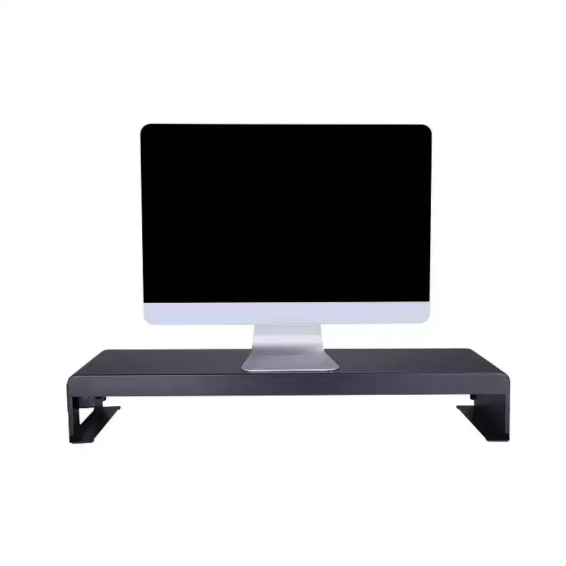 Support de bureau double articulé à double écran avec alimentation noire - Rocelco : 4 prises CA, 2 ports USB, aucun assemblage
