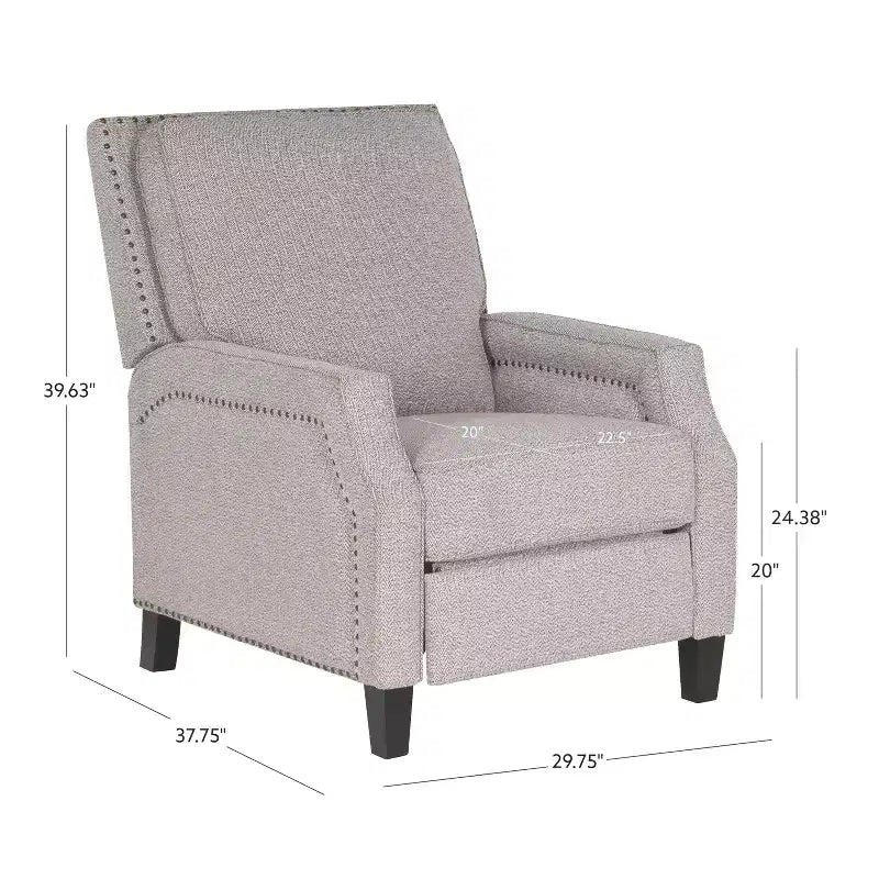 Fauteuil inclinable Powell Ressler à dossier poussoir Coconut
