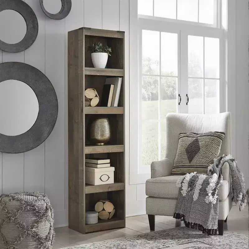 Signature Design by Ashley Trinell, 72,01 po, Brun : style moderne, 4 étagères ouvertes, composite de fibre de bois à densité moyenne (MDF)