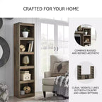 Signature Design by Ashley Trinell, 72,01 po, Brun : style moderne, 4 étagères ouvertes, composite de fibre de bois à densité moyenne (MDF)