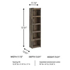 Signature Design by Ashley Trinell, 72,01 po, Brun : style moderne, 4 étagères ouvertes, composite de fibre de bois à densité moyenne (MDF)