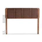 Lit Plateforme King Zenon en Bois Fini Marron - Baxton Studio : Moderne Milieu de Siècle, Sommier Tapissier Non Requis