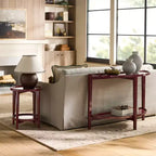 Console laquée rouge foncé - Threshold™ conçue avec Studio McGee