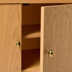 Armoire moderne en bois tourné à 2 portes marron - Threshold™ conçu avec Studio McGee