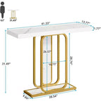 LITTLE TREE Table console moderne blanc/or