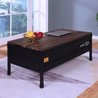 Table basse relevable Stradone Noir/Noyer - HOMES: Inside + Out: Style industriel, Forme rectangulaire, Piétement en métal
