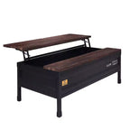 Table basse relevable Stradone Noir/Noyer - HOMES: Inside + Out: Style industriel, Forme rectangulaire, Piétement en métal