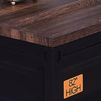 Table basse relevable Stradone Noir/Noyer - HOMES: Inside + Out: Style industriel, Forme rectangulaire, Piétement en métal