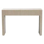 Console de table 3 tiroirs bali & pari Cielo en herbe tissée naturel/or