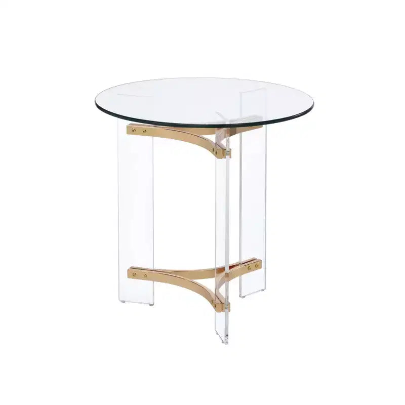 23" Sosi Accent Table Gold Finish - Acme Furniture