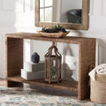 bali & pari Liza Seagrass Console Table Natural Seagrass