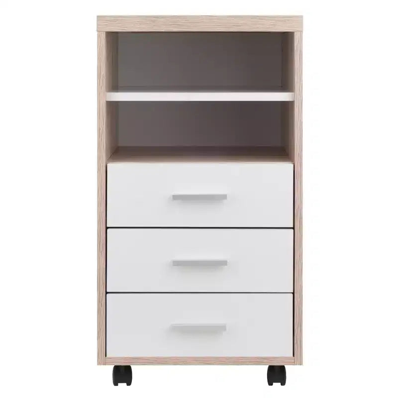 Winsome Kenner Mobile 3 tiroirs Meuble de rangement en bois : Bureau à domicile, roulettes verrouillables, bois composite