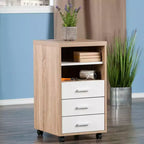 Winsome Kenner Mobile 3 tiroirs Meuble de rangement en bois : Bureau à domicile, roulettes verrouillables, bois composite