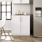 Armoire de rangement élite Prepac de 32 po de largeur avec portes à panneaux, blanc