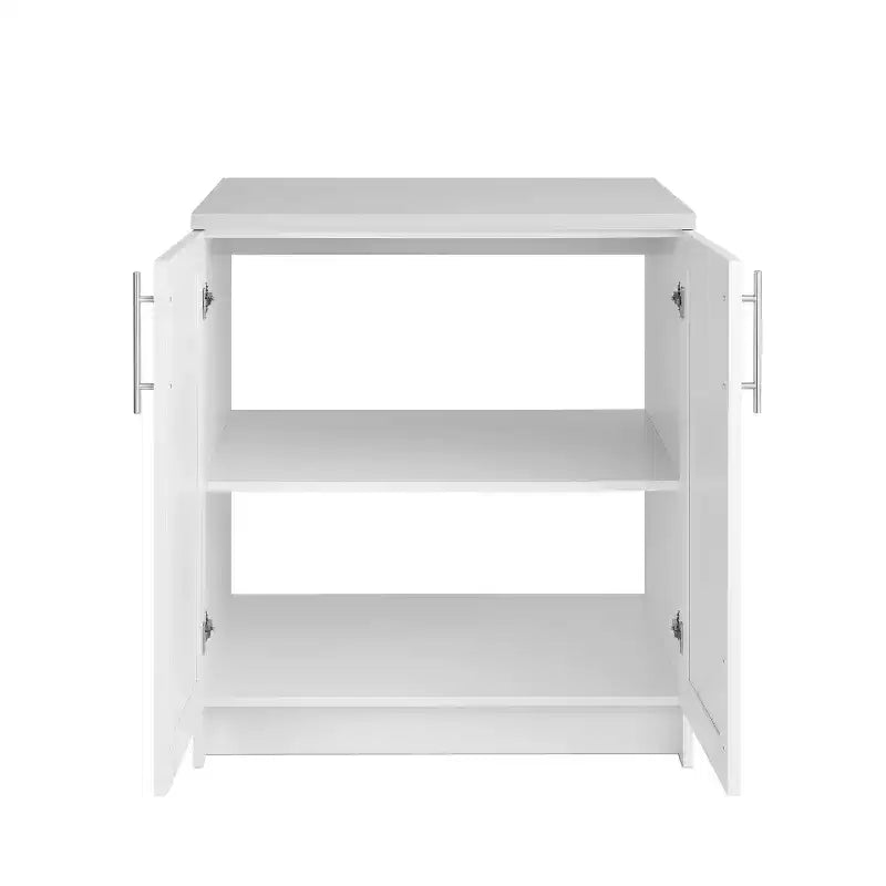 Armoire de rangement élite Prepac de 32 po de largeur avec portes à panneaux, blanc